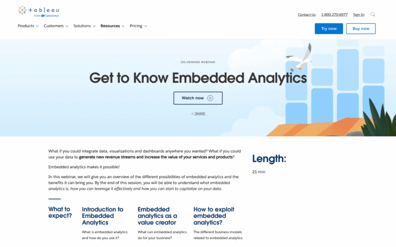 Tableau Webinar Landing Page Example