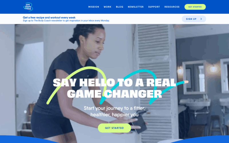 The Body Coach Landing Page Example