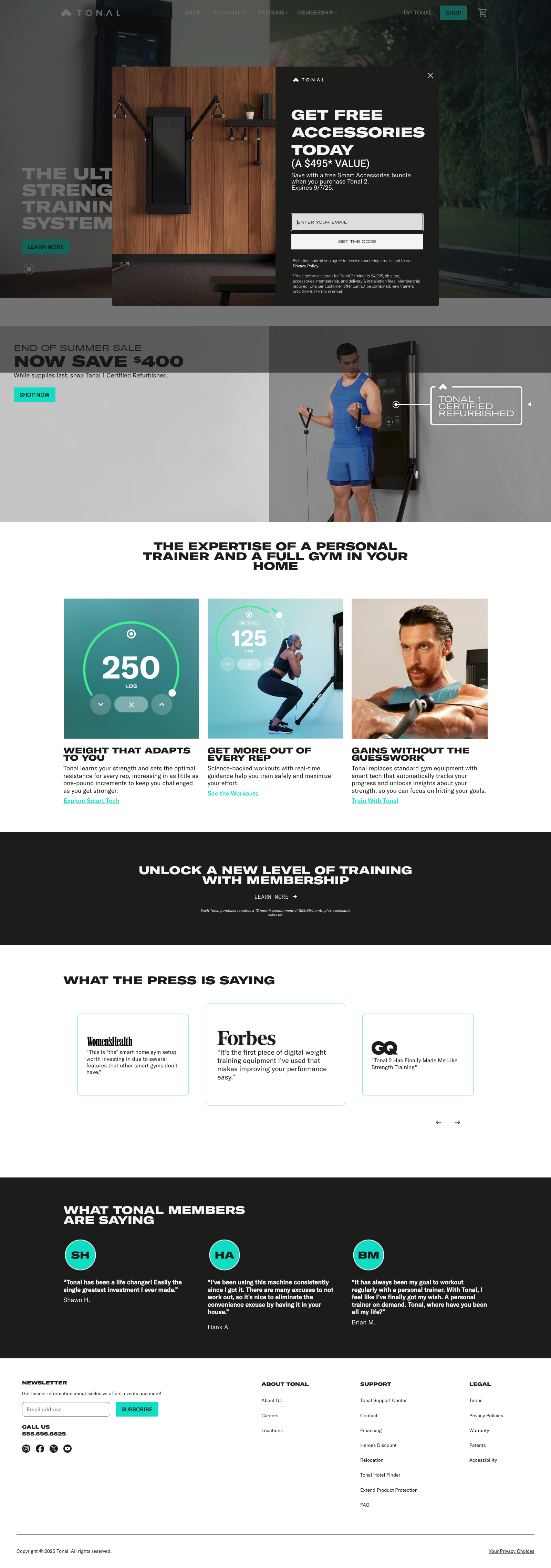 Tonal Landing Page Example