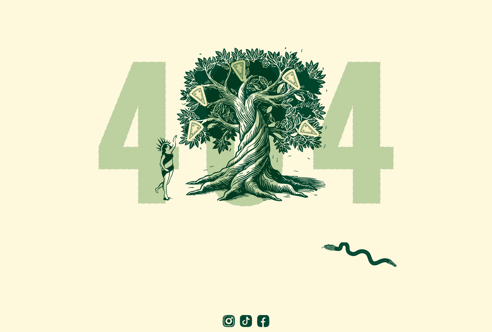 Tripletta Pizza 404 Not Found Landing Page Example