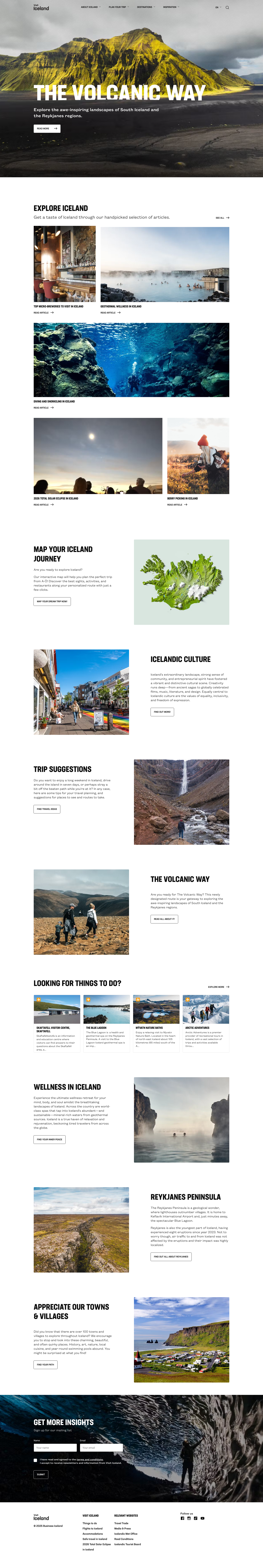 Visit Iceland Landing Page Example