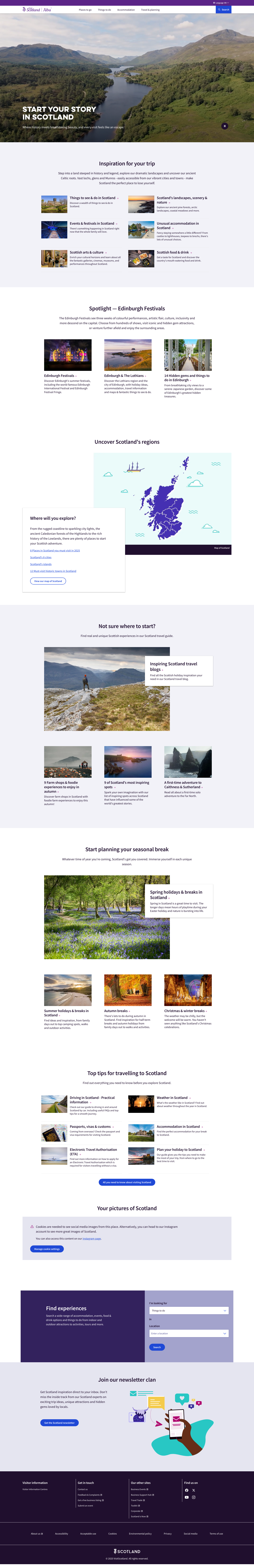VisitScotland Landing Page Example