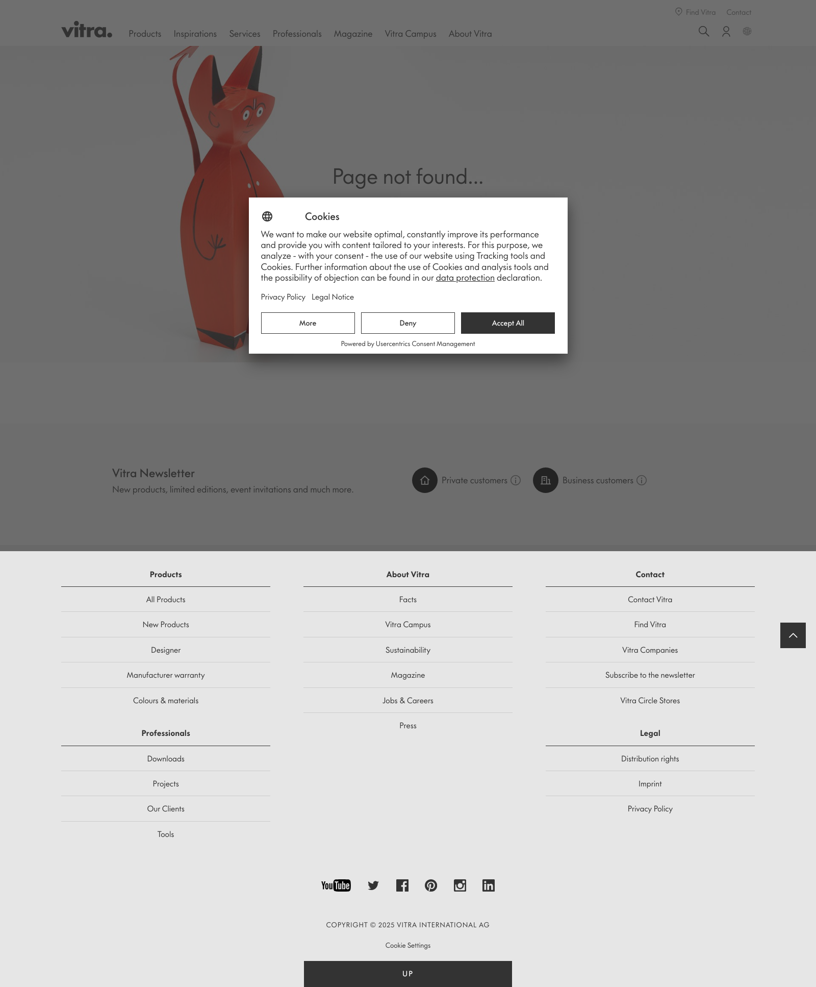 Vitra Landing Page Example