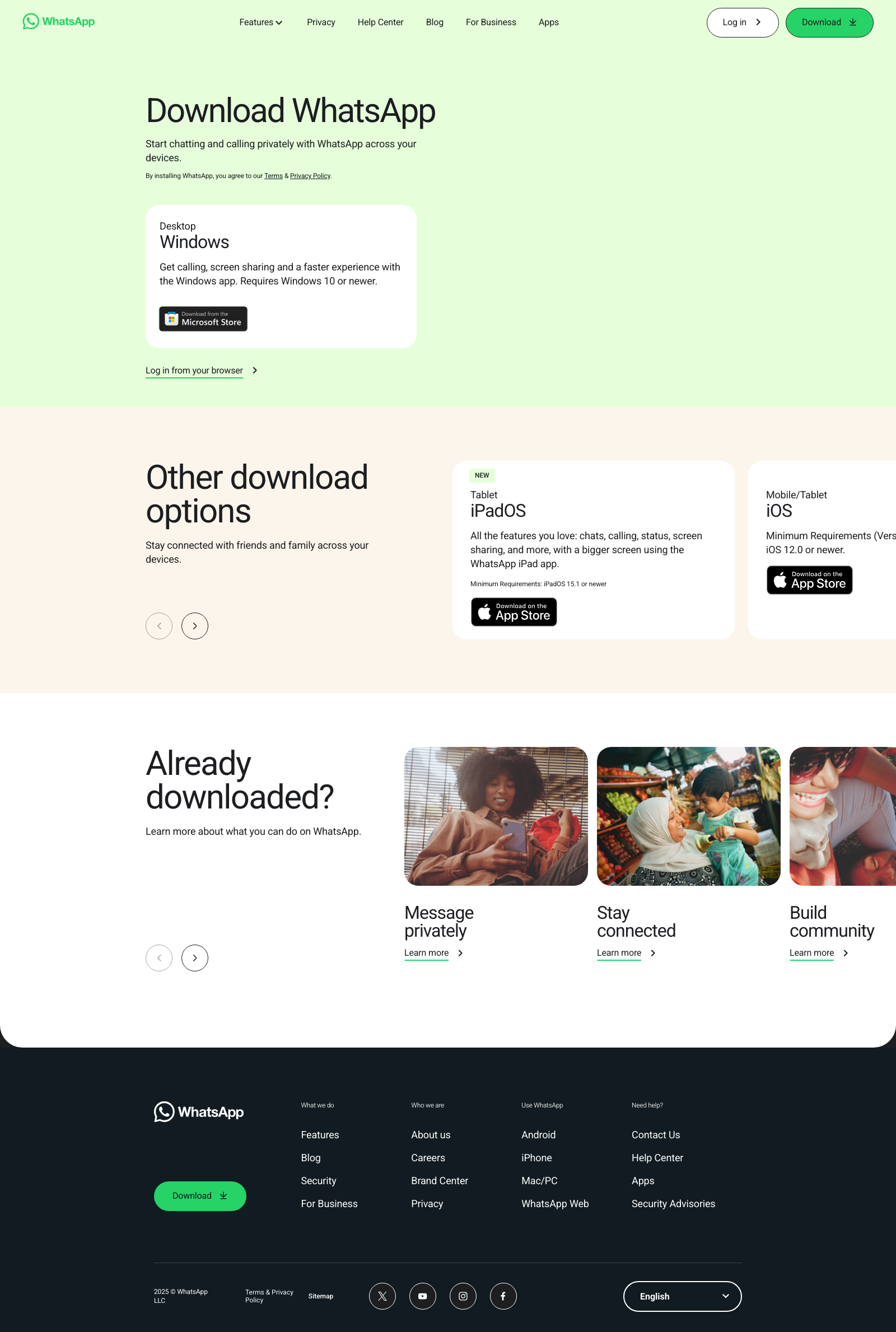 WhatsApp Landing Page Example