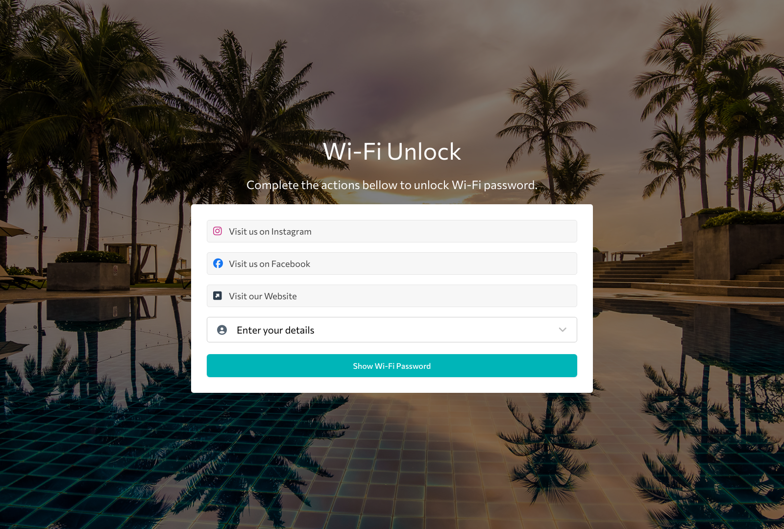 Wi-Fi Password Unlock Template with fields, buttons, and layout to complete specific actions.