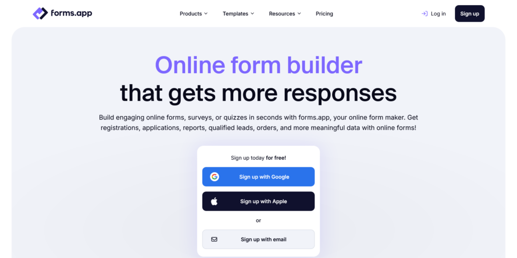 forms.app Free Online Form Builder
