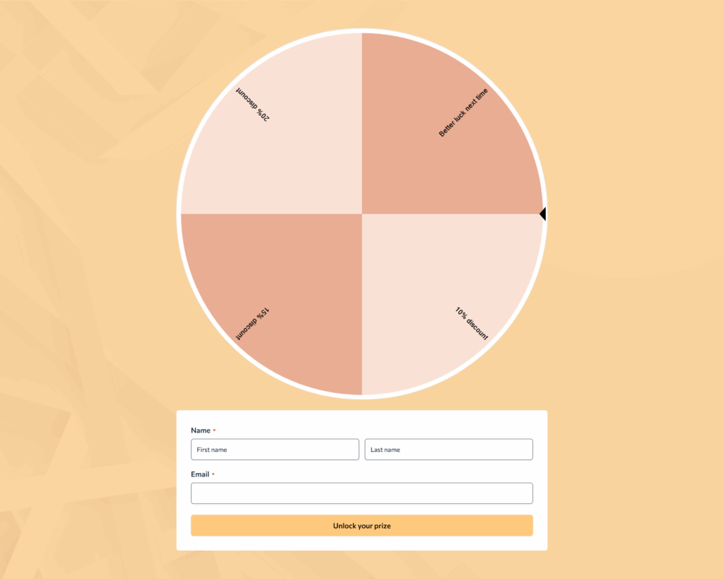 Woorise spin the wheel giveaway