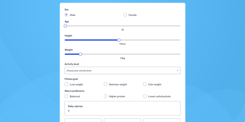 Fitness Macro Calculator Template