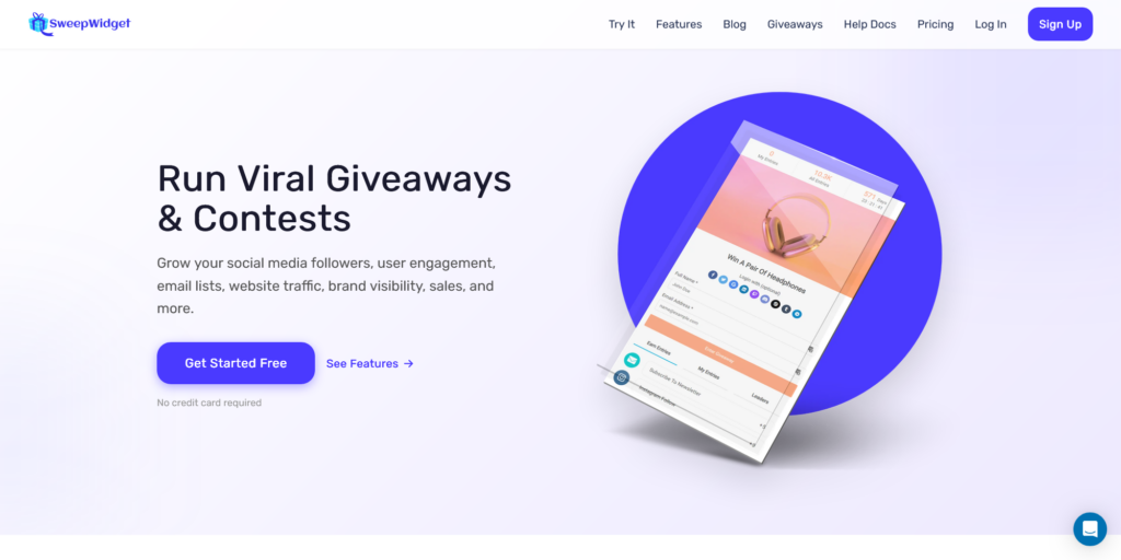 Run Viral Giveaways Contests Sweepstakes With SweepWidget