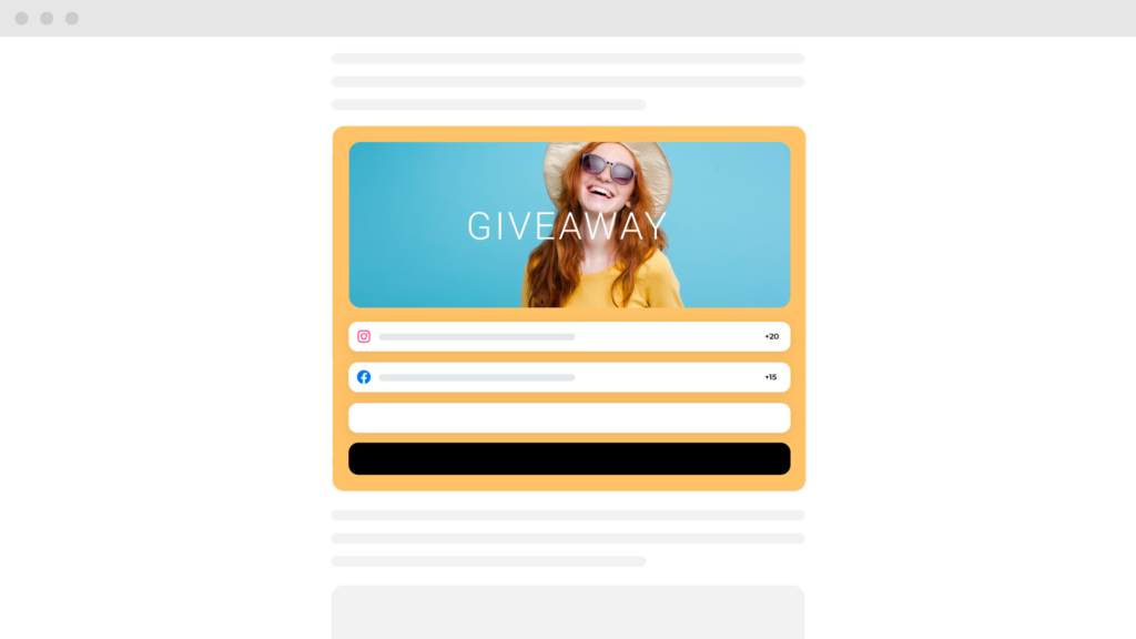 giveaway inline embed