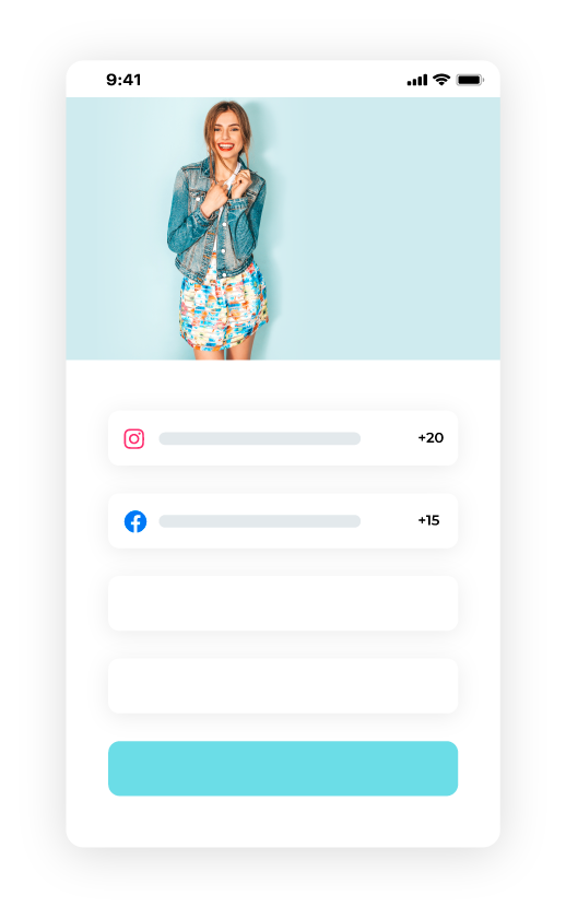 Mobile preview of a branded giveaway created with Woorise